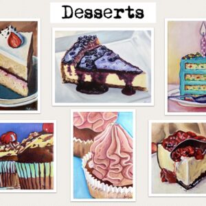 Desserts note cards, Jennifer Mallory-Welch