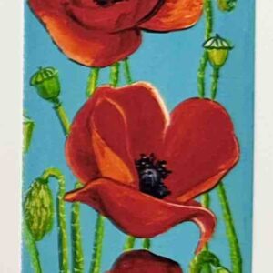 Column of Poppies Bookmark, Jennifer Mallory-Welch
